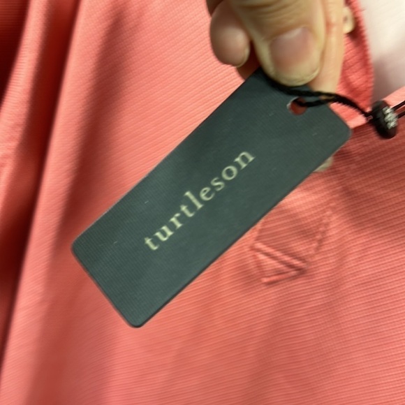 Turtleson Clarence mini diamond Jaquard performance polo red size medium.NWT - Picture 4 of 10
